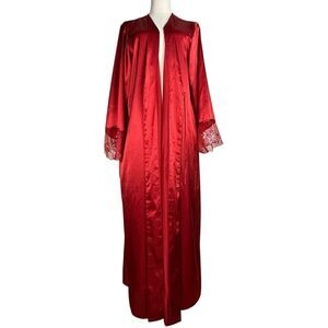 Romantic Red Mesh Gilligan & O’Malley Lingerie Robe S/M
